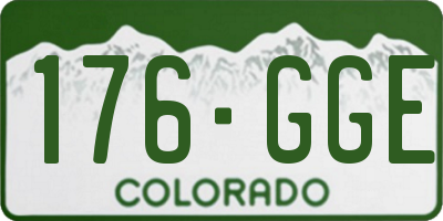 CO license plate 176GGE
