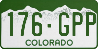CO license plate 176GPP