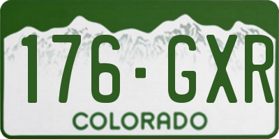 CO license plate 176GXR