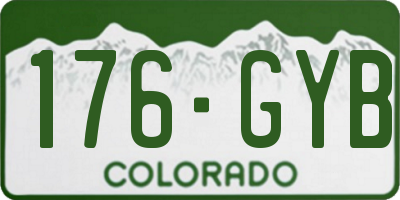 CO license plate 176GYB