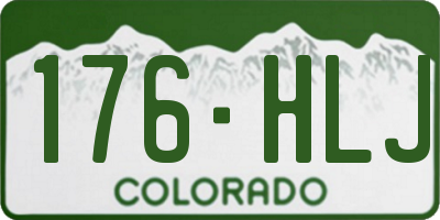 CO license plate 176HLJ