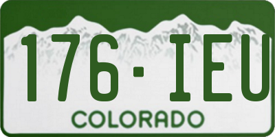CO license plate 176IEU