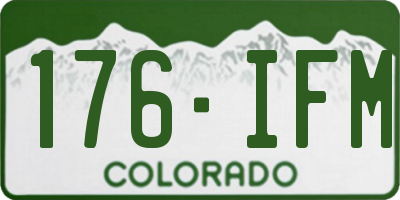 CO license plate 176IFM