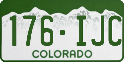 CO license plate 176IJC