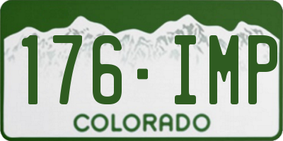 CO license plate 176IMP