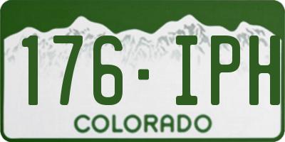 CO license plate 176IPH