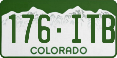 CO license plate 176ITB