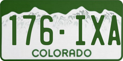 CO license plate 176IXA