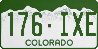 CO license plate 176IXE