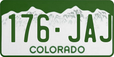 CO license plate 176JAJ