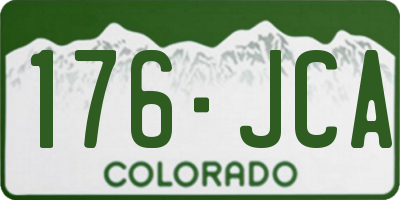 CO license plate 176JCA
