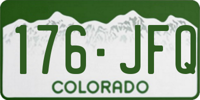 CO license plate 176JFQ