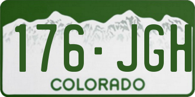 CO license plate 176JGH