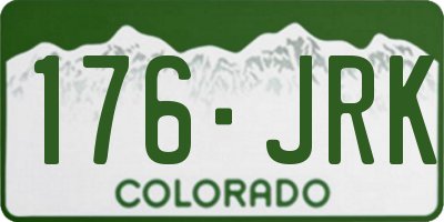 CO license plate 176JRK