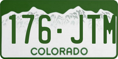 CO license plate 176JTM