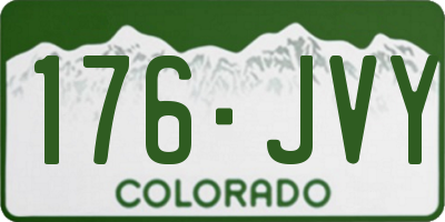 CO license plate 176JVY