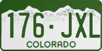 CO license plate 176JXL