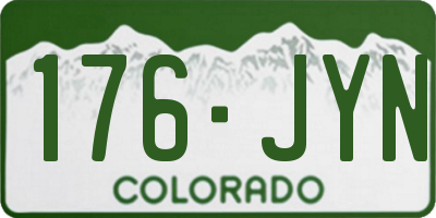 CO license plate 176JYN