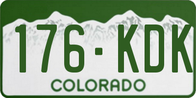 CO license plate 176KDK