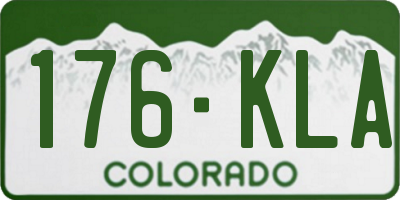 CO license plate 176KLA