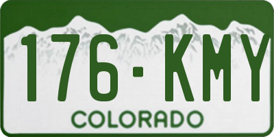 CO license plate 176KMY
