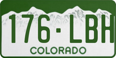 CO license plate 176LBH