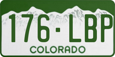 CO license plate 176LBP