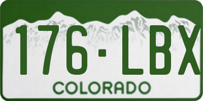 CO license plate 176LBX