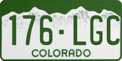 CO license plate 176LGC
