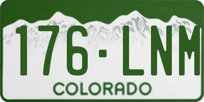 CO license plate 176LNM