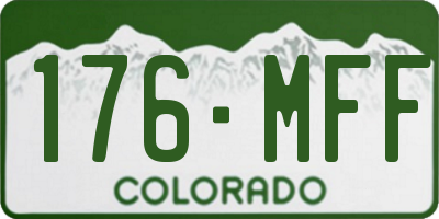 CO license plate 176MFF