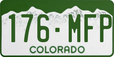 CO license plate 176MFP