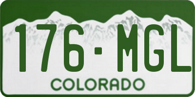 CO license plate 176MGL