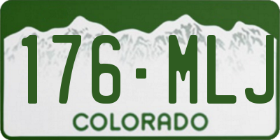 CO license plate 176MLJ