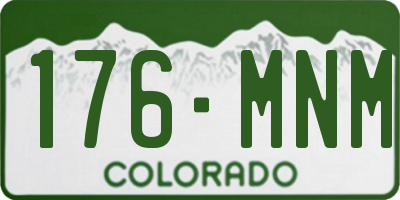 CO license plate 176MNM