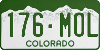 CO license plate 176MOL