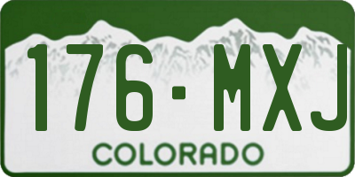 CO license plate 176MXJ