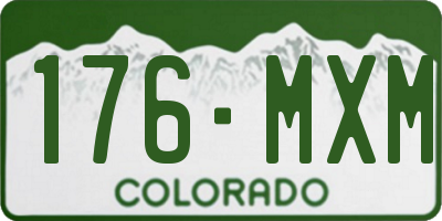 CO license plate 176MXM