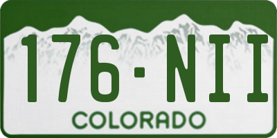 CO license plate 176NII