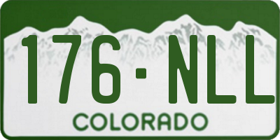 CO license plate 176NLL