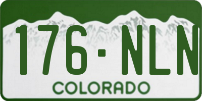 CO license plate 176NLN