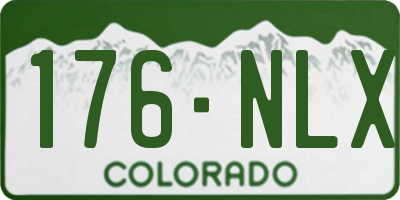 CO license plate 176NLX