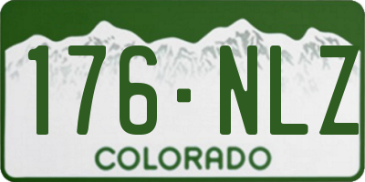 CO license plate 176NLZ