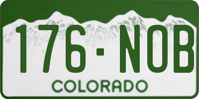 CO license plate 176NOB