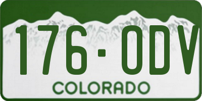 CO license plate 176ODV