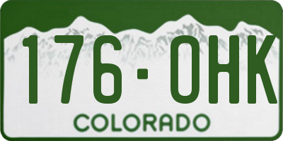 CO license plate 176OHK