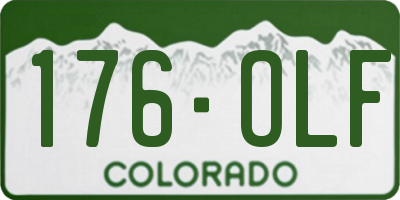 CO license plate 176OLF