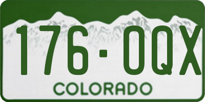 CO license plate 176OQX