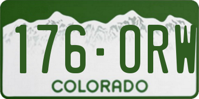 CO license plate 176ORW