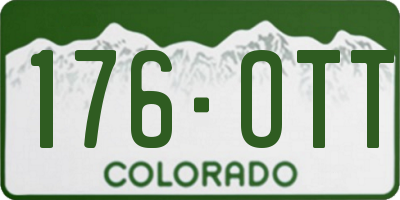 CO license plate 176OTT